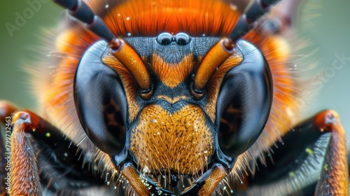 Macro shot of a hornet