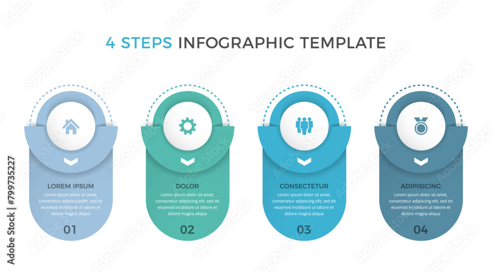 Infographic template with four parts, process, workflow chart, vector eps10 illustration Infographic template with four parts, process, workflow chart, vector eps10 illustration