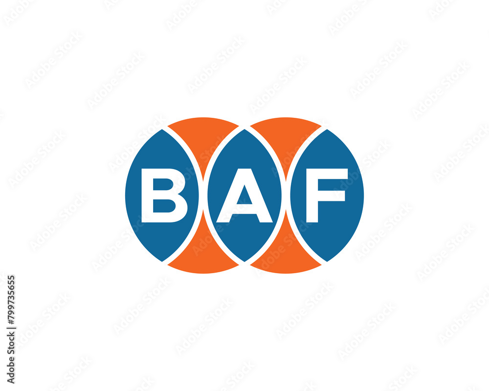 BAF logo design vector template BAF logo design vector template
