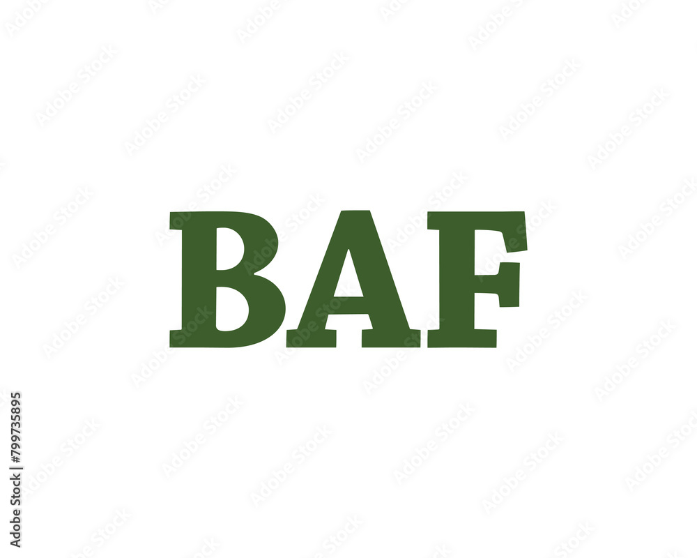 BAF logo design vector template BAF logo design vector template