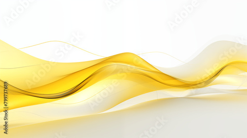 3d illustration visualized gold abstract wave on white background to use in digital, graphic, ai, technology. clean, minimal, and futuristic concept.