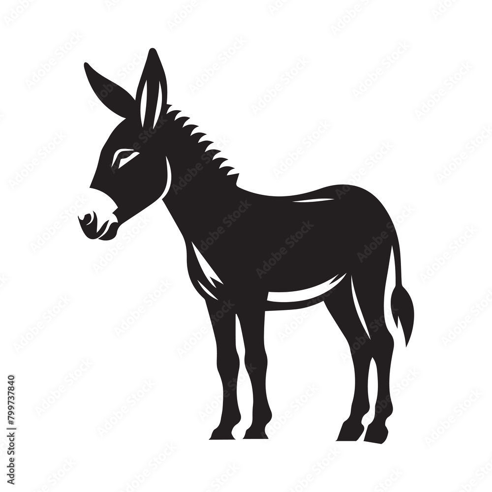 Donkey  Isolated Brand Identity Icon Abstract Vector