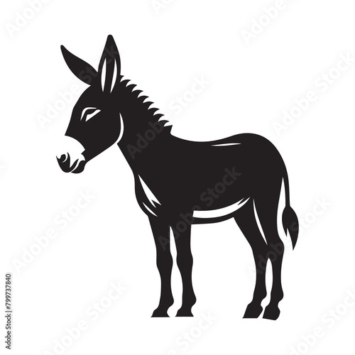 Donkey Isolated Brand Identity Icon Abstract Vector