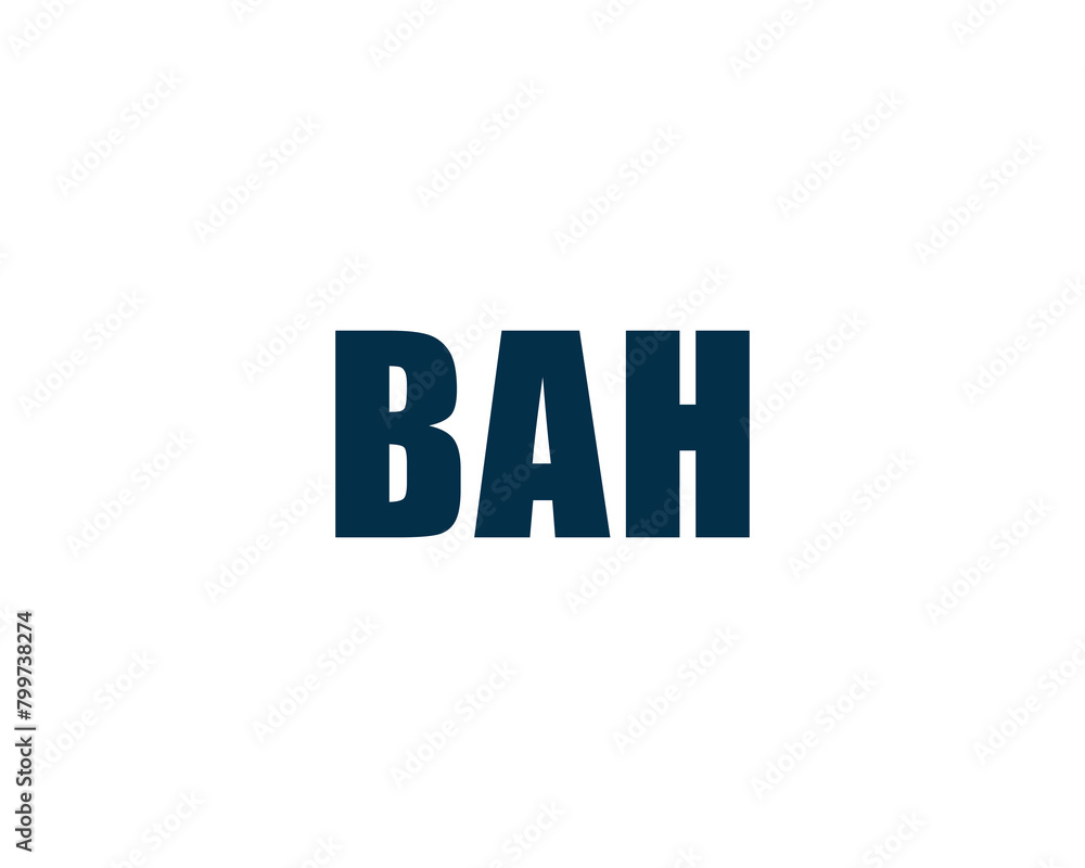BAH Logo design vector template BAH Logo design vector template