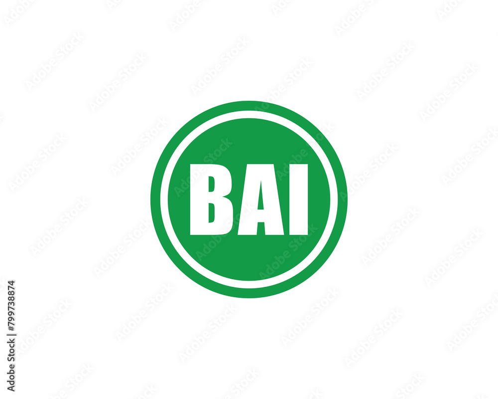 BAI logo design vector template BAI logo design vector template