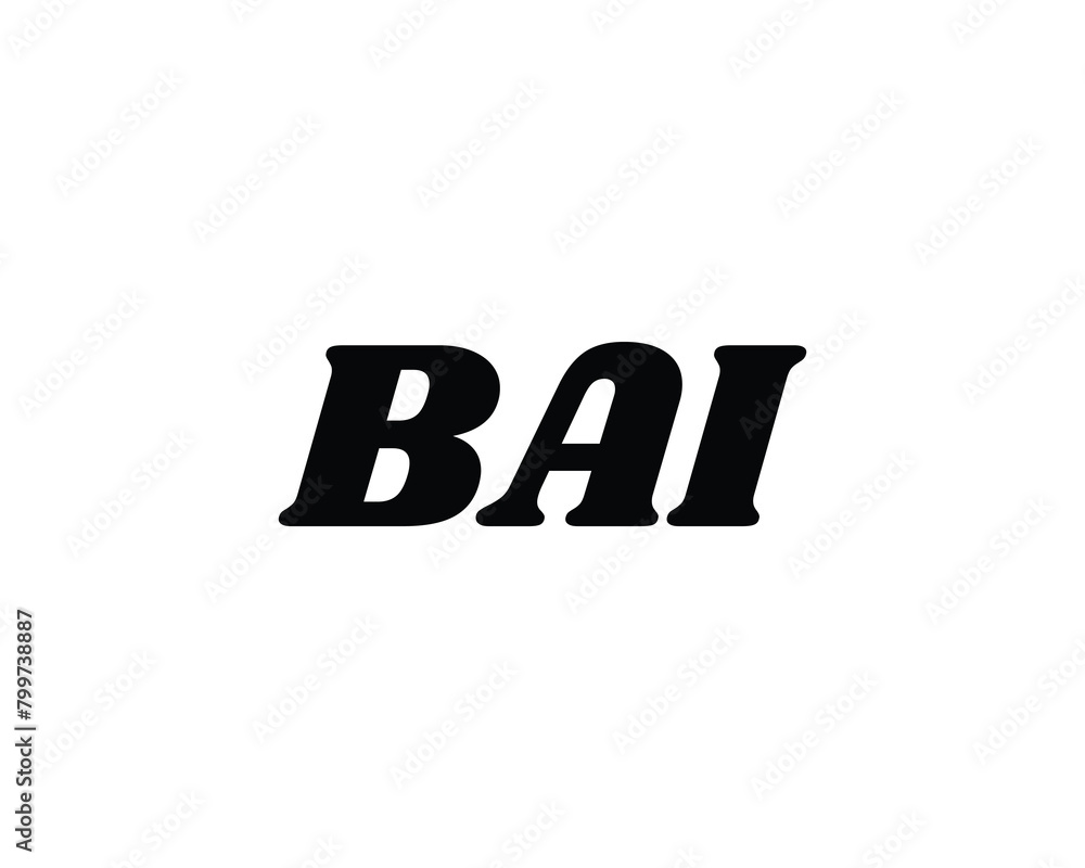 BAI logo design vector template BAI logo design vector template