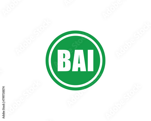 BAI logo design vector template