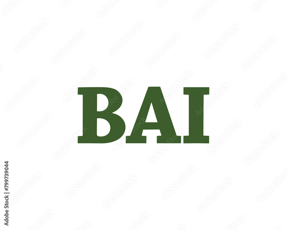 BAI logo design vector template BAI logo design vector template