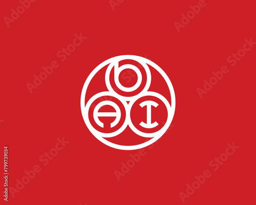 BAI logo design vector template