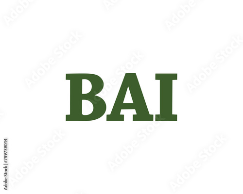 BAI logo design vector template