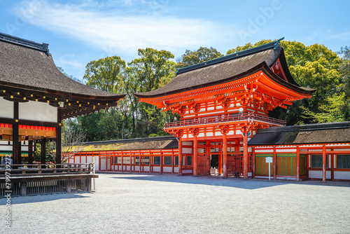 Shimogamo Shrine, aka Kamo mioya jinja, located in Shimogamo district of Kyoto, Kansai, Japan