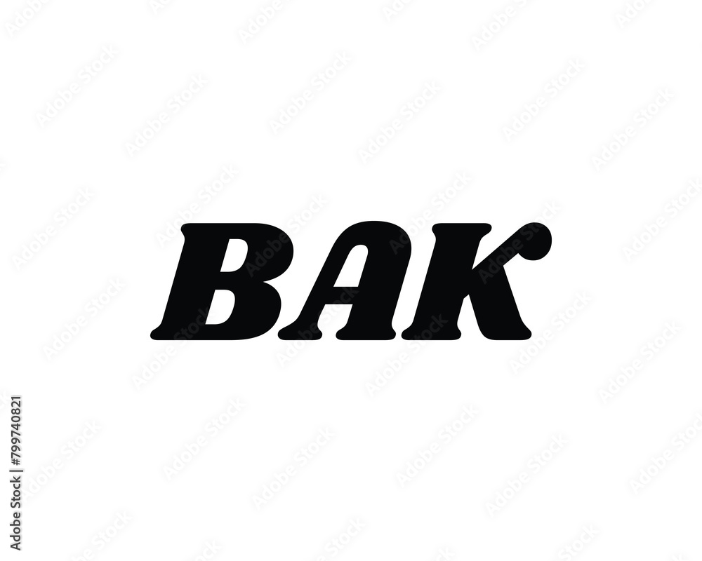 BAK logo design vector template BAK logo design vector template