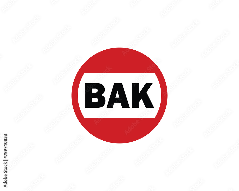 BAK logo design vector template BAK logo design vector template