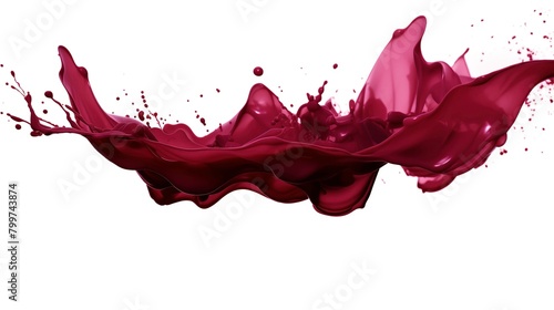 Maroon Paint Splash Isolated on the White Background 