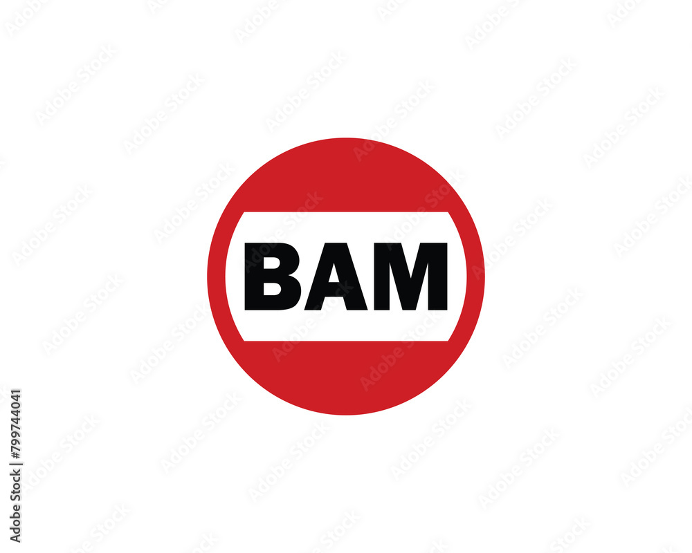 BAM logo design vector template BAM logo design vector template