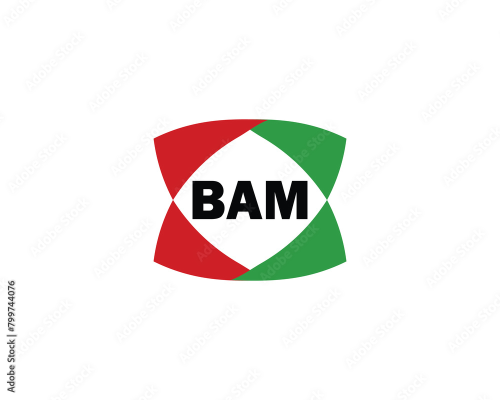 BAM logo design vector template BAM logo design vector template