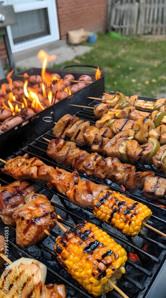 Sizzling Summertime Feast:Grilled Delights at a Backyard