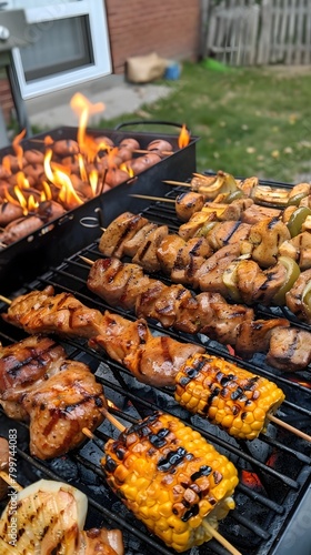 Sizzling Summertime Feast Grilled Delights at a Backyard