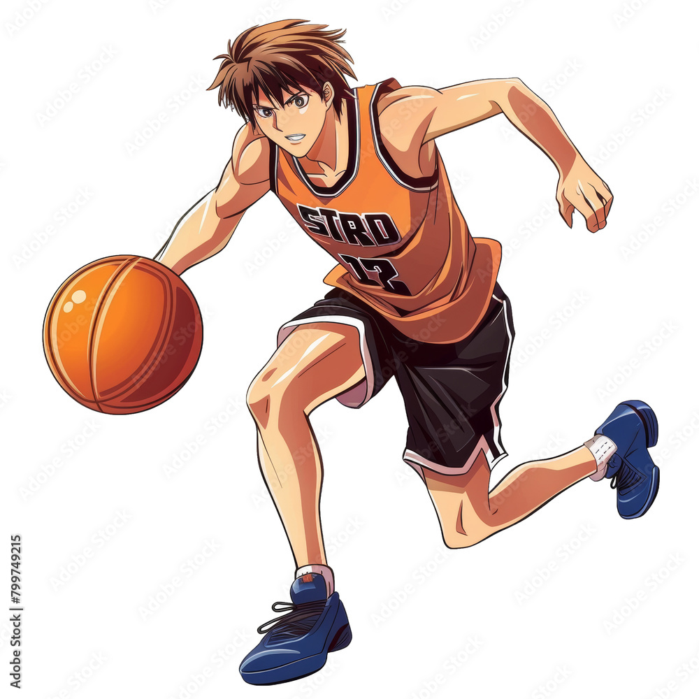PNG images of basketball player in anime style