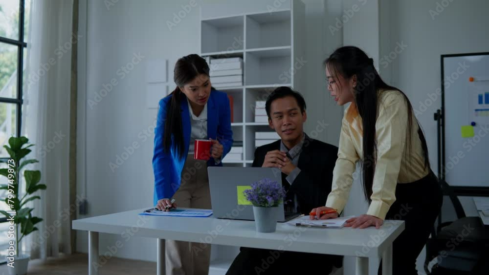 Teamwork business group are meeting working and brainstorming about business financial and marketing on paperwork and presentation data on board. Teamwork business group are meeting working and brainstorming about business financial and marketing on paperwork and presentation data on board.