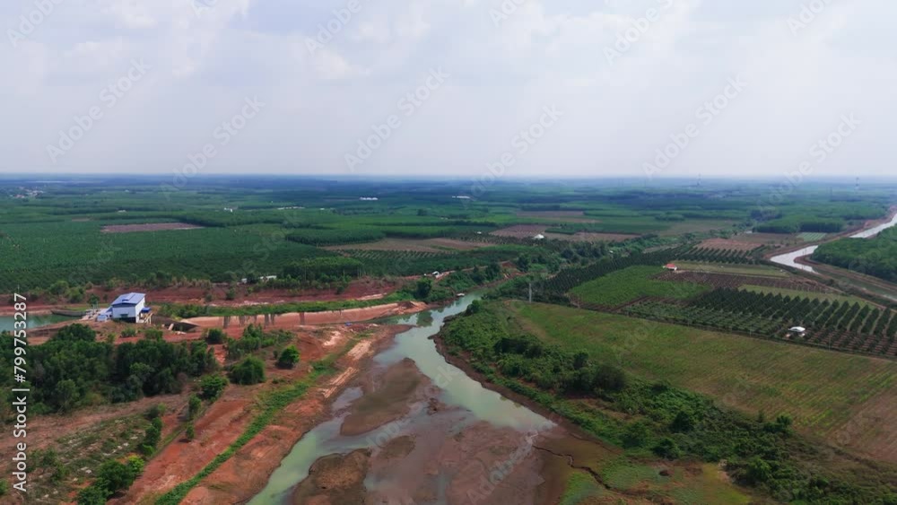 Aerial view of the river in Vietnam Aerial view of the river in Vietnam