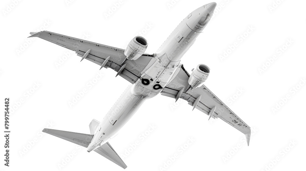 3D realistic flying airplane. 3D realistic flying airplane.