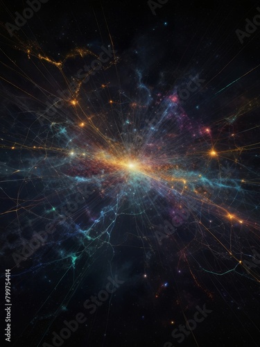 illustration of cosmic web in the space