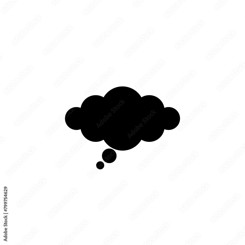 Thought cloud and thinking speech bubble balloon isolated on white background Thought cloud and thinking speech bubble balloon isolated on white background