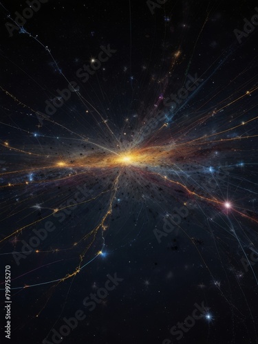 Wallpaper Mural illustration of cosmic web in the space Torontodigital.ca