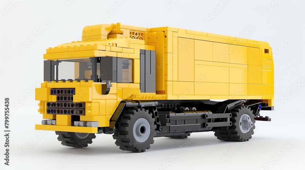 3D render plastic truck color yellow aspect ratio 2:1 yellow colors 3D render plastic truck color yellow aspect ratio 2:1 yellow colors