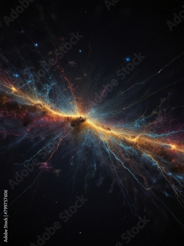 illustration of cosmic web in the space