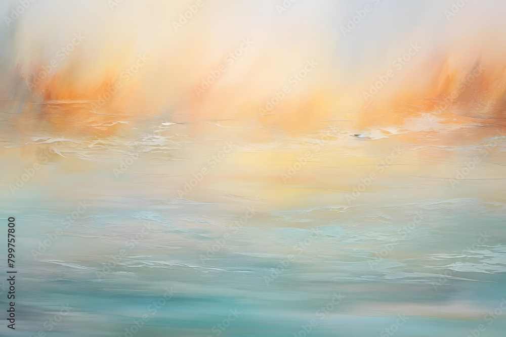 Luminous Seashore Serenity, abstract landscape art, painting background, wallpaper, generative ai