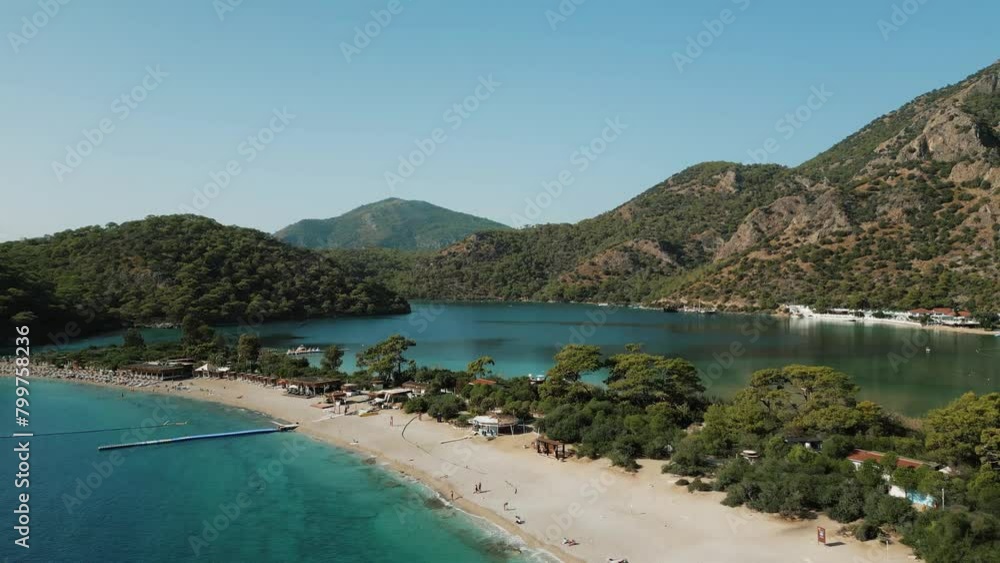 Oludeniz, Turkey, Fethiye. Beach. Drone view. Oludeniz, Turkey, Fethiye. Beach. Drone view.