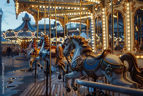 Carousel, theme park photo