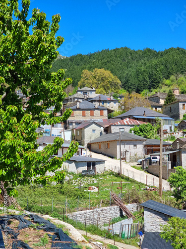 skamneli village greee, ioannina perfecture old traditional style