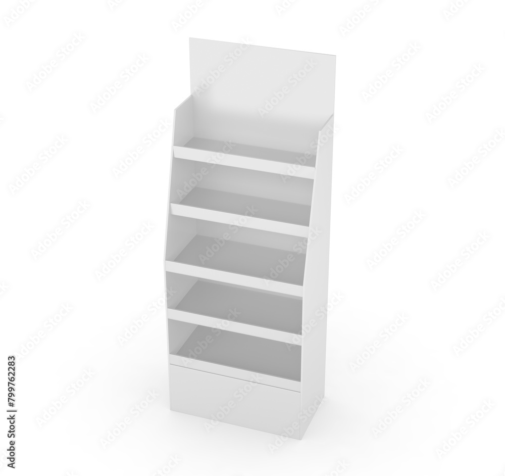 POS POI floor product blank display rack stand, 3d illustration. POS POI floor product blank display rack stand, 3d illustration.