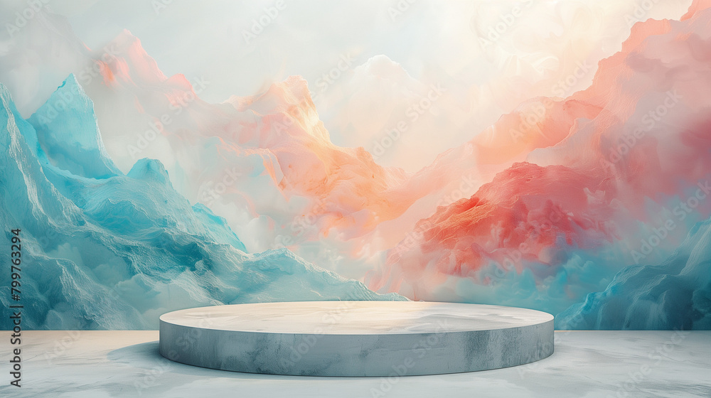 podium with abstract art background podium with abstract art background
