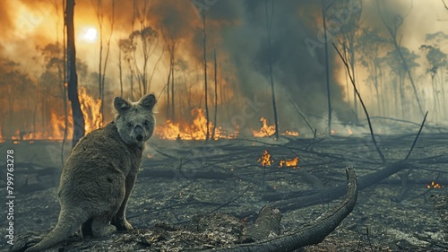 Wildlife may die from habitat loss and lack of food sources during bushfires in tropical forests.