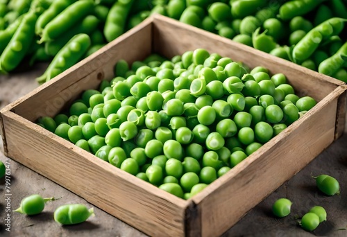 green peas in a box photo