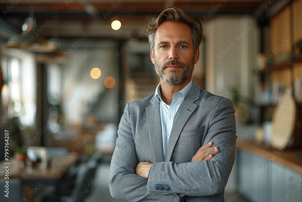 The business portrait of a sophisticated businessman in a stylish office environment exudes professionalism in his attire. The business portrait of a sophisticated businessman in a stylish office environment exudes professionalism in his attire.