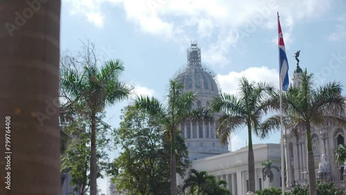 Capitolio in Havana , general view through trees photo
