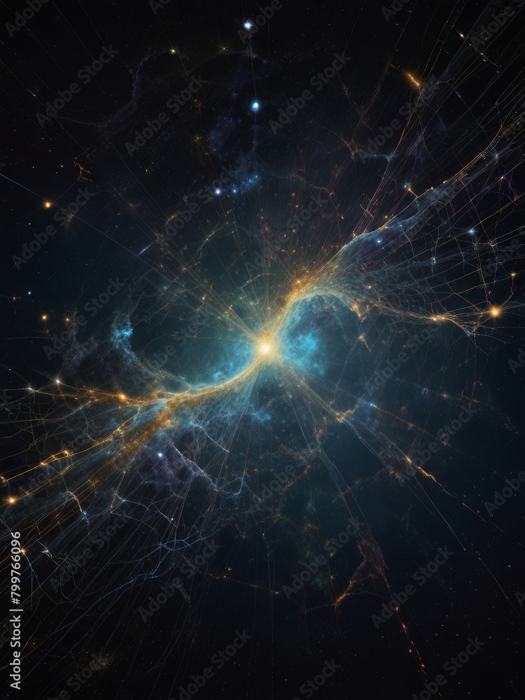 illustration of cosmic web in the space