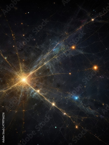 illustration of cosmic web in the space