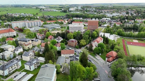 Stadt Freiberg Mittelsachsen Tourismus Überblick Vogelperspektive