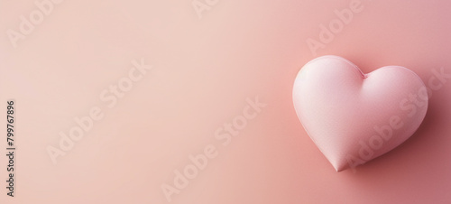 A heart shaped object placed on a vibrant pink background, creating a striking contrast and visually pleasing composition, generative AI