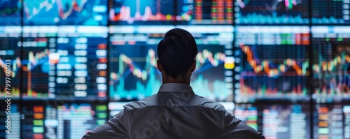 Financial analysts utilize complex algorithms on supercomputers to forecast market movements with unprecedented accuracy photo