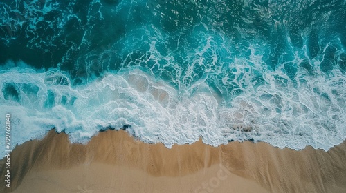 Gentle waves undulating on a serene beach filmed in a way that highlights their organic and soothing nature ideal for relaxation