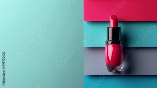 A brandfree minimalist nail polish package with various colors is a perfect example, Generated by AI