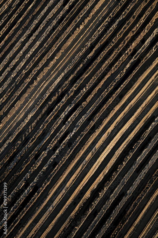 Aerial view of symmetrical rows of crops in a vast agricultural field, creating a mesmerizing pattern that stretches to the horizon.