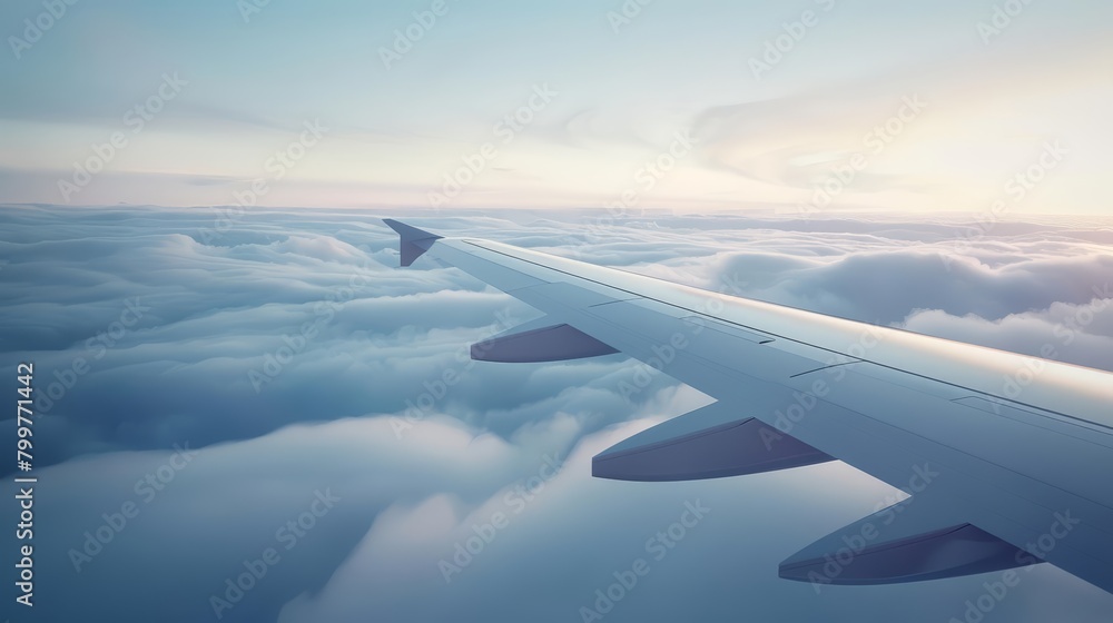 The wings of an aircraft slice through the clouds, defying gravity and connecting continents, a marvel of engineering and human ambition, background concept The wings of an aircraft slice through the clouds, defying gravity and connecting continents, a marvel of engineering and human ambition, background concept